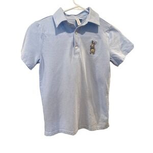 Janie and Jack Polo Shirt Bunny Graphic Short Sleeve Top Kid's Size 10